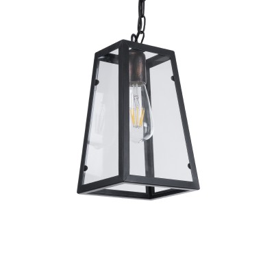 GLOBOSTAR® LIMA 01040 Vintage Κρεμαστό Φωτιστικό Οροφής με Ντουί 1 x E27 AC 220-240V IP20 - Μαύρο & Διάφανο - Μ17 x Π14 x Υ26cm GLOBOSTAR® LIMA 01040 Vintage Κρεμαστό Φωτιστικό Οροφής με Ντουί 1 x E27 AC 220-240V IP20 - Μαύρο & Διάφανο - Μ17 x Π14 x Υ26cm
