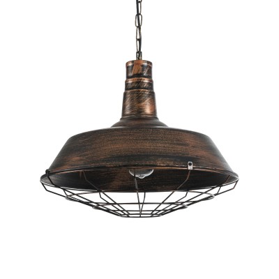 GLOBOSTAR® RAY 01048 Vintage Κρεμαστό Φωτιστικό Οροφής με Ντουί 1 x E27 AC 220-240V IP20 - Χάλκινο Εφέ Σκουριάς - Μ46 x Π46 x Υ25cm GLOBOSTAR® RAY 01048 Vintage Κρεμαστό Φωτιστικό Οροφής με Ντουί 1 x E27 AC 220-240V IP20 - Χάλκινο Εφέ Σκουριάς - Μ46 x Π46 x Υ25cm