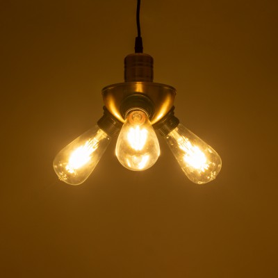 GLOBOSTAR® COPPER 01076 Vintage Κρεμαστό Φωτιστικό Οροφής με Ντουί 3 x E27 AC 220-240V IP20 - Χρυσό & Μαύρο - Μ14 x Π14 x Υ13cm GLOBOSTAR® COPPER 01076 Vintage Κρεμαστό Φωτιστικό Οροφής με Ντουί 3 x E27 AC 220-240V IP20 - Χρυσό & Μαύρο - Μ14 x Π14 x Υ13cm