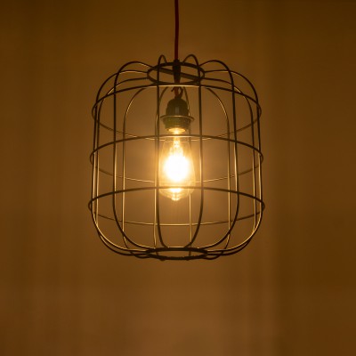 GloboStar® PARROT 01099 Μοντέρνο Industrial Κρεμαστό Φωτιστικό Οροφής Μονόφωτο Μαύρο Μεταλλικό Πλέγμα Φ30 x Y35cm Διακόσμηση - Φωτισμός - Χαλιά GloboStar® PARROT 01099 Μοντέρνο Industrial Κρεμαστό Φωτιστικό Οροφής Μονόφωτο Μαύρο Μεταλλικό Πλέγμα Φ30 x Y35cm Διακόσμηση - Φωτισμός - Χαλιά