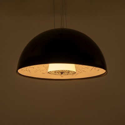 GloboStar® SERENIA BLACK 01151 Μοντέρνο Κρεμαστό Φωτιστικό Οροφής Μονόφωτο Μαύρο Γύψινο Καμπάνα Φ40 x Y19cm Διακόσμηση - Φωτισμός - Χαλιά GloboStar® SERENIA BLACK 01151 Μοντέρνο Κρεμαστό Φωτιστικό Οροφής Μονόφωτο Μαύρο Γύψινο Καμπάνα Φ40 x Y19cm Διακόσμηση - Φωτισμός - Χαλιά