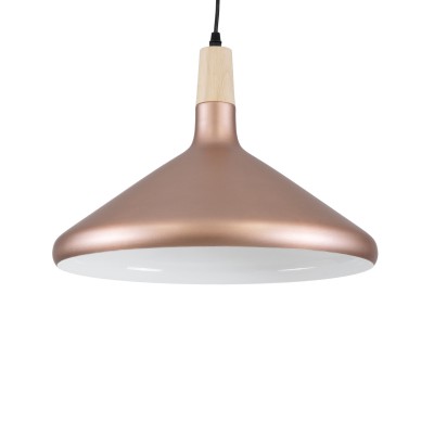 GLOBOSTAR® FELICITA 01223 Μοντέρνο Κρεμαστό Φωτιστικό Οροφής με Ντουί 1 x E27 AC 220-240V IP20 - Χάλκινο & Λευκό - Μ40 x Π40 x Υ30cm GLOBOSTAR® FELICITA 01223 Μοντέρνο Κρεμαστό Φωτιστικό Οροφής με Ντουί 1 x E27 AC 220-240V IP20 - Χάλκινο & Λευκό - Μ40 x Π40 x Υ30cm