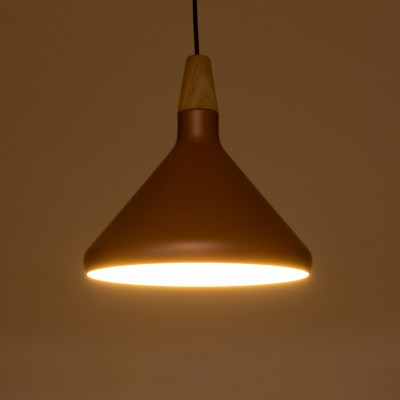 GloboStar® BARING 01224 Μοντέρνο Κρεμαστό Φωτιστικό Οροφής Μονόφωτο Χάλκινο Μεταλλικό Καμπάνα Φ27 x Y25cm Διακόσμηση - Φωτισμός - Χαλιά