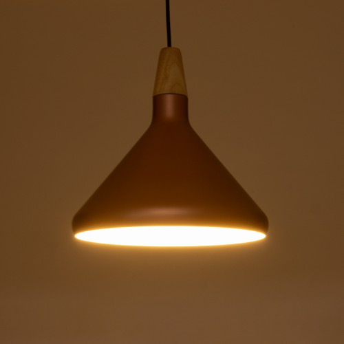 GloboStar® BARING 01224 Μοντέρνο Κρεμαστό Φωτιστικό Οροφής Μονόφωτο Χάλκινο Μεταλλικό Καμπάνα Φ27 x Y25cm Διακόσμηση - Φωτισμός - Χαλιά