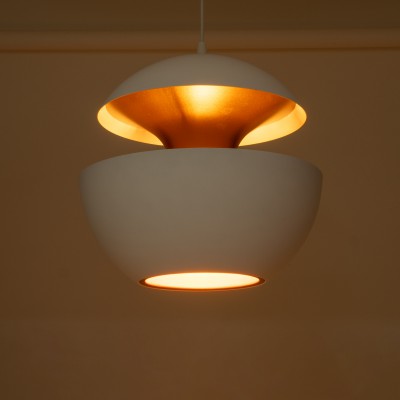 GloboStar® SEVILLE WHITE 01268 Μοντέρνο Κρεμαστό Φωτιστικό Οροφής Μονόφωτο 1 x E27 Λευκό Μεταλλικό Φ35 x 33cm Διακόσμηση - Φωτισμός - Χαλιά