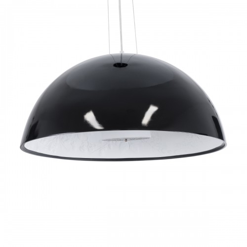 GloboStar® SERENIA BLACK 01270 Μοντέρνο Κρεμαστό Φωτιστικό Οροφής Μονόφωτο Μαύρο Γύψινο Καμπάνα Φ60 x Y30cm Διακόσμηση - Φωτισμός - Χαλιά