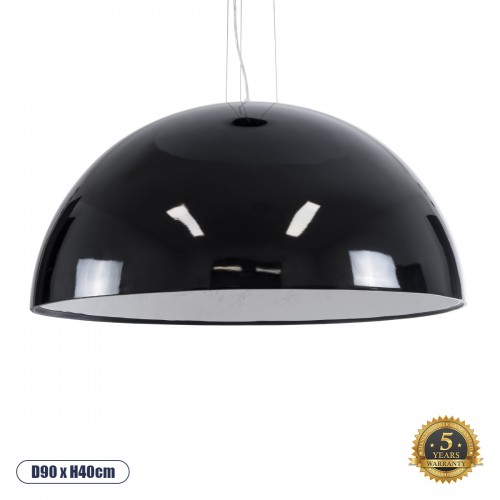 GloboStar® SERENIA BLACK 01272 Μοντέρνο Κρεμαστό Φωτιστικό Οροφής Μονόφωτο Μαύρο Γύψινο Καμπάνα Φ90 x Y45cm Διακόσμηση - Φωτισμός - Χαλιά GloboStar® SERENIA BLACK 01272 Μοντέρνο Κρεμαστό Φωτιστικό Οροφής Μονόφωτο Μαύρο Γύψινο Καμπάνα Φ90 x Y45cm Διακόσμηση - Φωτισμός - Χαλιά
