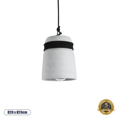 GLOBOSTAR® TRIBECA 01320 Μοντέρνο Κρεμαστό Φωτιστικό Οροφής με Ντουί 1 x E27 AC 220-240V IP20 - Γκρι & Μαύρο - Μ20 x Π20 x Υ26cm GLOBOSTAR® TRIBECA 01320 Μοντέρνο Κρεμαστό Φωτιστικό Οροφής με Ντουί 1 x E27 AC 220-240V IP20 - Γκρι & Μαύρο - Μ20 x Π20 x Υ26cm