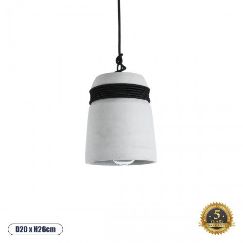 GLOBOSTAR® TRIBECA 01320 Μοντέρνο Κρεμαστό Φωτιστικό Οροφής με Ντουί 1 x E27 AC 220-240V IP20 - Γκρι & Μαύρο - Μ20 x Π20 x Υ26cm GLOBOSTAR® TRIBECA 01320 Μοντέρνο Κρεμαστό Φωτιστικό Οροφής με Ντουί 1 x E27 AC 220-240V IP20 - Γκρι & Μαύρο - Μ20 x Π20 x Υ26cm