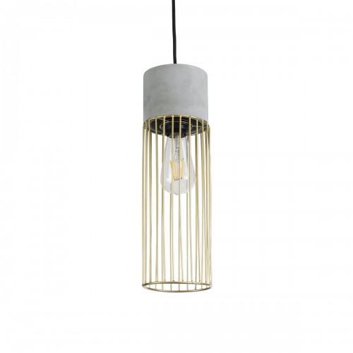 GLOBOSTAR® DURANT 01322 Μοντέρνο Κρεμαστό Φωτιστικό Οροφής με Ντουί 1 x E27 AC 220-240V IP20 - Γκρι & Χρυσό - Μ12 x Π12 x Υ40cm GLOBOSTAR® DURANT 01322 Μοντέρνο Κρεμαστό Φωτιστικό Οροφής με Ντουί 1 x E27 AC 220-240V IP20 - Γκρι & Χρυσό - Μ12 x Π12 x Υ40cm
