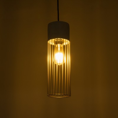 GLOBOSTAR® DURANT 01322 Μοντέρνο Κρεμαστό Φωτιστικό Οροφής με Ντουί 1 x E27 AC 220-240V IP20 - Γκρι & Χρυσό - Μ12 x Π12 x Υ40cm GLOBOSTAR® DURANT 01322 Μοντέρνο Κρεμαστό Φωτιστικό Οροφής με Ντουί 1 x E27 AC 220-240V IP20 - Γκρι & Χρυσό - Μ12 x Π12 x Υ40cm