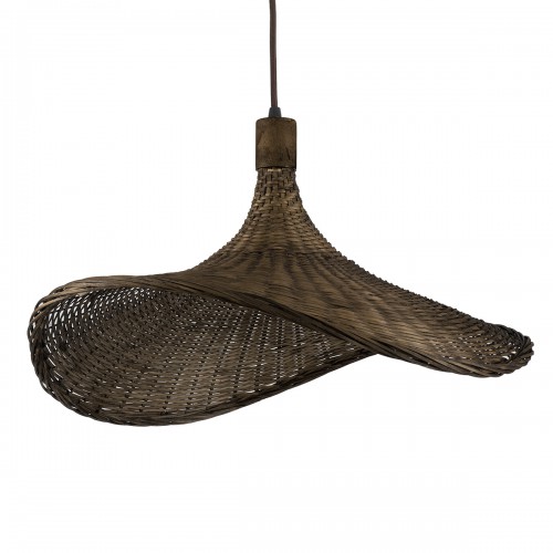 GloboStar® CUBA 01720 Vintage Κρεμαστό Φωτιστικό Οροφής Μονόφωτο 1 x E27 Καφέ Ξύλινο Bamboo Φ53 x Y30cm Διακόσμηση - Φωτισμός - Χαλιά GloboStar® CUBA 01720 Vintage Κρεμαστό Φωτιστικό Οροφής Μονόφωτο 1 x E27 Καφέ Ξύλινο Bamboo Φ53 x Y30cm Διακόσμηση - Φωτισμός - Χαλιά