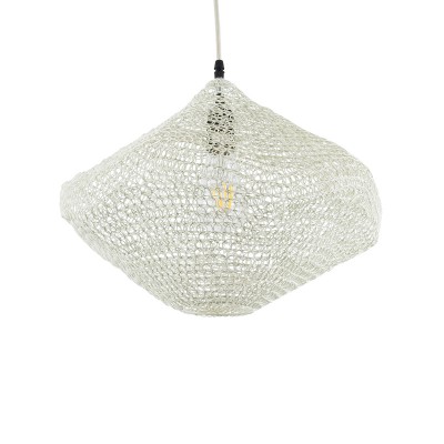 GLOBOSTAR® KENTUCKY 01862 Vintage Κρεμαστό Φωτιστικό Οροφής με Ντουί 1 x E27 AC 220-240V IP20 - Μπεζ - Μ40 x Π40 x Υ30cm GLOBOSTAR® KENTUCKY 01862 Vintage Κρεμαστό Φωτιστικό Οροφής με Ντουί 1 x E27 AC 220-240V IP20 - Μπεζ - Μ40 x Π40 x Υ30cm