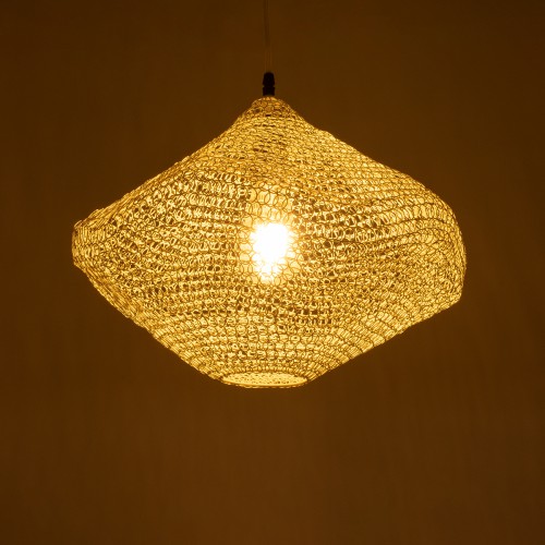 GLOBOSTAR® KENTUCKY 01862 Vintage Κρεμαστό Φωτιστικό Οροφής με Ντουί 1 x E27 AC 220-240V IP20 - Μπεζ - Μ40 x Π40 x Υ30cm GLOBOSTAR® KENTUCKY 01862 Vintage Κρεμαστό Φωτιστικό Οροφής με Ντουί 1 x E27 AC 220-240V IP20 - Μπεζ - Μ40 x Π40 x Υ30cm