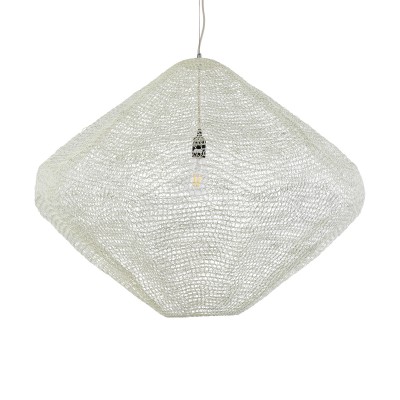 GLOBOSTAR® KENTUCKY 01868 Vintage Κρεμαστό Φωτιστικό Οροφής με Ντουί 1 x E27 AC 220-240V IP20 - Μπεζ - Μ90 x Π90 x Υ70cm GLOBOSTAR® KENTUCKY 01868 Vintage Κρεμαστό Φωτιστικό Οροφής με Ντουί 1 x E27 AC 220-240V IP20 - Μπεζ - Μ90 x Π90 x Υ70cm