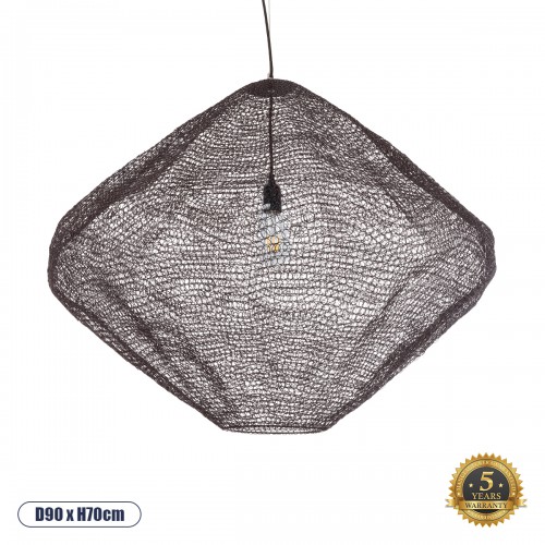 GloboStar® KENTUCKY 01869 Vintage Κρεμαστό Φωτιστικό Οροφής Μονόφωτο 1 x E27 AC220-240V IP20 - Φ90 x Υ70cm - Σκούρο Καφέ Μεταλλικό Πλέγμα - 5 Χρόνια Εγγύηση Διακόσμηση - Φως - Χαλιά GloboStar® KENTUCKY 01869 Vintage Κρεμαστό Φωτιστικό Οροφής Μονόφωτο 1 x E27 AC220-240V IP20 - Φ90 x Υ70cm - Σκούρο Καφέ Μεταλλικό Πλέγμα - 5 Χρόνια Εγγύηση Διακόσμηση - Φως - Χαλιά