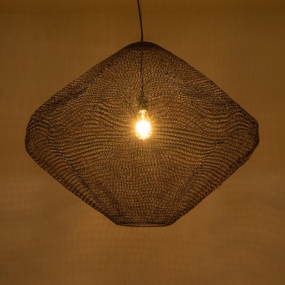 GloboStar® KENTUCKY 01869 Vintage Κρεμαστό Φωτιστικό Οροφής Μονόφωτο 1 x E27 AC220-240V IP20 - Φ90 x Υ70cm - Σκούρο Καφέ Μεταλλικό Πλέγμα - 5 Χρόνια Εγγύηση Διακόσμηση - Φως - Χαλιά GloboStar® KENTUCKY 01869 Vintage Κρεμαστό Φωτιστικό Οροφής Μονόφωτο 1 x E27 AC220-240V IP20 - Φ90 x Υ70cm - Σκούρο Καφέ Μεταλλικό Πλέγμα - 5 Χρόνια Εγγύηση Διακόσμηση - Φως - Χαλιά