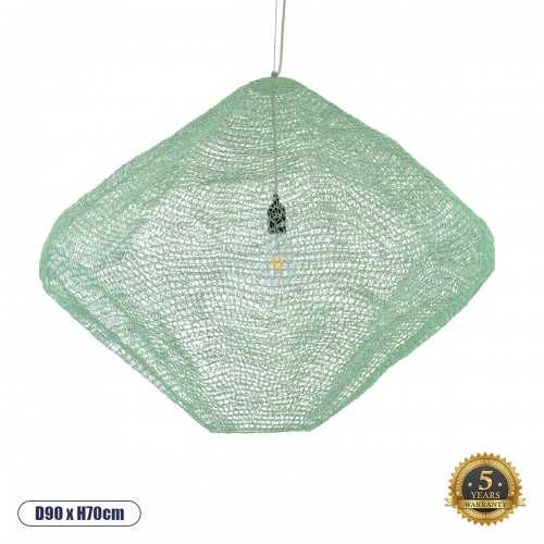 GloboStar® KENTUCKY 01870 Vintage Κρεμαστό Φωτιστικό Οροφής Μονόφωτο 1 x E27 AC220-240V IP20 - Φ90 x Υ70cm - Apple Green Μεταλλικό Πλέγμα - 5 Χρόνια Εγγύηση Διακόσμηση - Φως - Χαλιά GloboStar® KENTUCKY 01870 Vintage Κρεμαστό Φωτιστικό Οροφής Μονόφωτο 1 x E27 AC220-240V IP20 - Φ90 x Υ70cm - Apple Green Μεταλλικό Πλέγμα - 5 Χρόνια Εγγύηση Διακόσμηση - Φως - Χαλιά