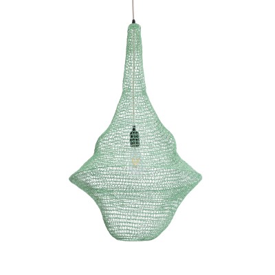 GLOBOSTAR® KENTUCKY 01876 Vintage Κρεμαστό Φωτιστικό Οροφής με Ντουί 1 x E27 AC 220-240V IP20 - Τιρκουάζ - Μ50 x Π50 x Υ90cm