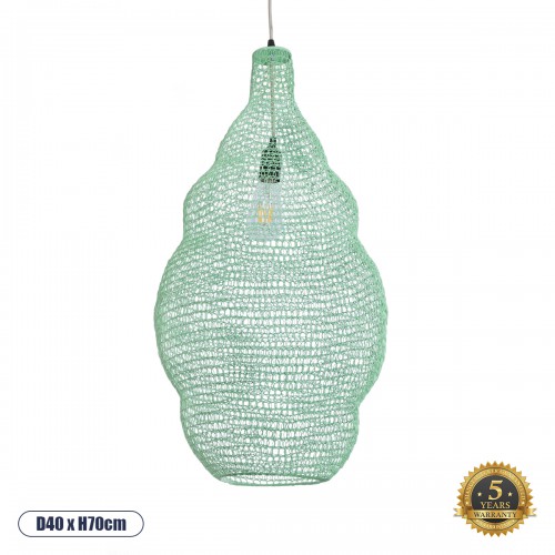 GloboStar® KENTUCKY 01897 Vintage Κρεμαστό Φωτιστικό Οροφής Μονόφωτο 1 x E27 AC220-240V IP20 - Φ40 x Υ70cm - Τιρκουάζ Μεταλλικό Πλέγμα - 5 Χρόνια Εγγύηση Διακόσμηση - Φως - Χαλιά GloboStar® KENTUCKY 01897 Vintage Κρεμαστό Φωτιστικό Οροφής Μονόφωτο 1 x E27 AC220-240V IP20 - Φ40 x Υ70cm - Τιρκουάζ Μεταλλικό Πλέγμα - 5 Χρόνια Εγγύηση Διακόσμηση - Φως - Χαλιά