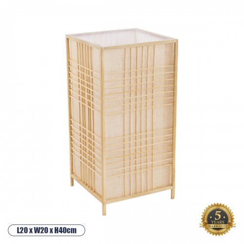 GloboStar® JUNIE 01997 Boho Επιτραπέζιο Φωτιστικό Πορτατίφ Μονόφωτο 1 x E27 AC220-240V IP20 - Μ20 x Π20 x Υ40cm - Μπεζ Ύφασμα με Μπεζ Ξύλινο Μπαμπού Πλέγμα - 5 Χρόνια Εγγύηση Διακόσμηση - Φως - Χαλιά GloboStar® JUNIE 01997 Boho Επιτραπέζιο Φωτιστικό Πορτατίφ Μονόφωτο 1 x E27 AC220-240V IP20 - Μ20 x Π20 x Υ40cm - Μπεζ Ύφασμα με Μπεζ Ξύλινο Μπαμπού Πλέγμα - 5 Χρόνια Εγγύηση Διακόσμηση - Φως - Χαλιά