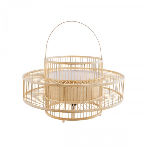 GloboStar® SORENIA 02004 Boho Επιδαπέδιο Φωτιστικό Μονόφωτο 1 x E27 IP20 Μπεζ Ξύλο - Μ60 x Π60 x Υ32cm GloboStar® SORENIA 02004 Boho Επιδαπέδιο Φωτιστικό Μονόφωτο 1 x E27 IP20 Μπεζ Ξύλο - Μ60 x Π60 x Υ32cm