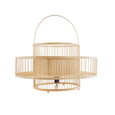 GloboStar® SORENIA 02004 Boho Επιδαπέδιο Φωτιστικό Μονόφωτο 1 x E27 IP20 Μπεζ Ξύλο - Μ60 x Π60 x Υ32cm GloboStar® SORENIA 02004 Boho Επιδαπέδιο Φωτιστικό Μονόφωτο 1 x E27 IP20 Μπεζ Ξύλο - Μ60 x Π60 x Υ32cm