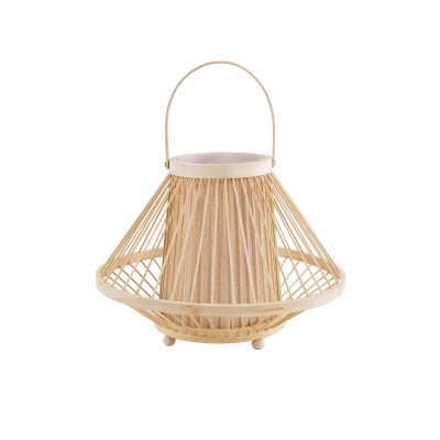 GLOBOSTAR® CATHY 02006 Boho Επιδαπέδιο Φωτιστικό Πορτατίφ με Ντουί 1 x E27 AC 220-240V IP20 - Μπεζ - Μ30 x Π30 x Υ22cm