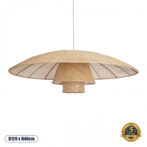 GLOBOSTAR® ZORA 02140 Boho Κρεμαστό Φωτιστικό Οροφής με Ντουί 1 x E27 AC 220-240V IP20 - Μπεζ - Μ120 x Π120 x Υ40cm GLOBOSTAR® ZORA 02140 Boho Κρεμαστό Φωτιστικό Οροφής με Ντουί 1 x E27 AC 220-240V IP20 - Μπεζ - Μ120 x Π120 x Υ40cm