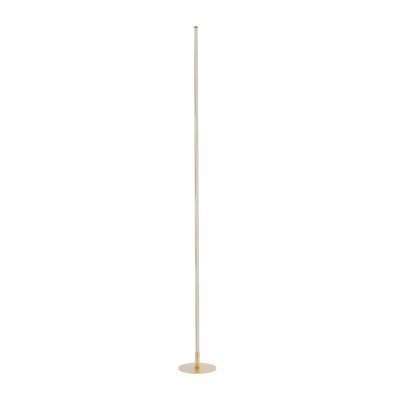 GLOBOSTAR® DALUMA 60472 Μοντέρνο Επιδαπέδιο Φωτιστικό LED 24W 2640lm 200° AC 220-240V IP20 Ρυθμιζόμενο Λευκό CCT με On/Off 2700K/4500K/6000K - Lumileds SMD Chip - Σατινέ Χρυσό Βούρτσας - Μ18 x Π18 x Υ160cm - 3 Χρόνια Εγγύηση