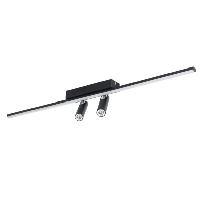 GLOBOSTAR® BARETTI 61226 Μοντέρνο Φωτιστικό Οροφής LED 24W 2688lm 160° & 45° AC 220-240V IP20 Ρυθμιζόμενο Λευκό CCT με On/Off 2700K/4500K/6000K - Lumileds SMD Chip - Μαύρο Ματ - Μ80 x Π5 x Υ15cm - 3 Χρόνια Εγγύηση GLOBOSTAR® BARETTI 61226 Μοντέρνο Φωτιστικό Οροφής LED 24W 2688lm 160° & 45° AC 220-240V IP20 Ρυθμιζόμενο Λευκό CCT με On/Off 2700K/4500K/6000K - Lumileds SMD Chip - Μαύρο Ματ - Μ80 x Π5 x Υ15cm - 3 Χρόνια Εγγύηση