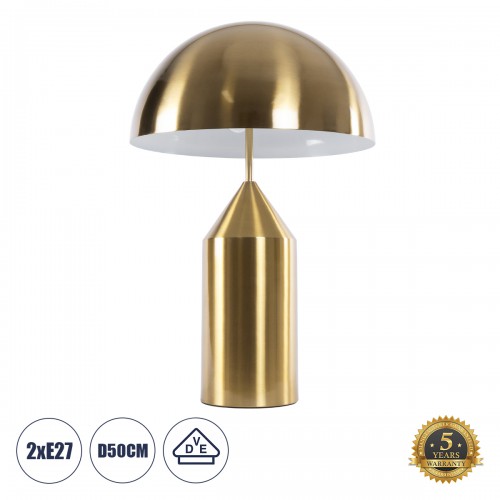 GloboStar® URANUS-L 61459 Μοντέρνο Επιτραπέζιο Φωτιστικό Πορτατίφ Δίφωτο 2 x E27 AC220-240V IP20 - Φ50 x Υ77cm - Χρυσό Μεταλλικό Καμπάνα με Διακόπτη On/Off - 5 Χρόνια Εγγύηση Διακόσμηση - Φως - Χαλιά GloboStar® URANUS-L 61459 Μοντέρνο Επιτραπέζιο Φωτιστικό Πορτατίφ Δίφωτο 2 x E27 AC220-240V IP20 - Φ50 x Υ77cm - Χρυσό Μεταλλικό Καμπάνα με Διακόπτη On/Off - 5 Χρόνια Εγγύηση Διακόσμηση - Φως - Χαλιά