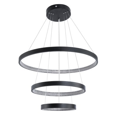 GLOBOSTAR® DIAMOND TRIO 61523 Μοντέρνο Κρεμαστό Φωτιστικό Οροφής LED 100W 11200lm 360° AC 220-240V IP20 Ρυθμιζόμενο Λευκό CCT με Χειριστήριο από 2700K έως 6000K Dimmable - Lumileds SMD Chip - Μαύρο Ματ - Μ90 x Π90 x Υ90cm - 3 Χρόνια Εγγύηση GLOBOSTAR® DIAMOND TRIO 61523 Μοντέρνο Κρεμαστό Φωτιστικό Οροφής LED 100W 11200lm 360° AC 220-240V IP20 Ρυθμιζόμενο Λευκό CCT με Χειριστήριο από 2700K έως 6000K Dimmable - Lumileds SMD Chip - Μαύρο Ματ - Μ90 x Π90 x Υ90cm - 3 Χρόνια Εγγύηση