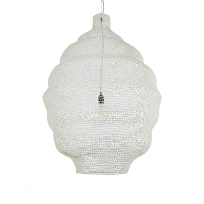 GLOBOSTAR® KENTUCKY 01901 Vintage Κρεμαστό Φωτιστικό Οροφής με Ντουί 1 x E27 AC 220-240V IP20 - Λευκό - Μ80 x Π80 x Y110cm GLOBOSTAR® KENTUCKY 01901 Vintage Κρεμαστό Φωτιστικό Οροφής με Ντουί 1 x E27 AC 220-240V IP20 - Λευκό - Μ80 x Π80 x Y110cm