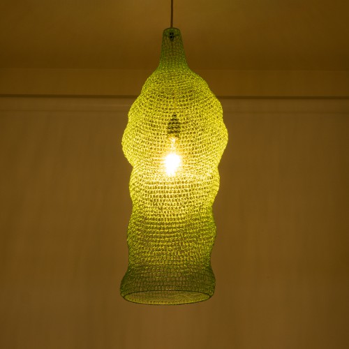 GloboStar® KENTUCKY 01906 Vintage Κρεμαστό Φωτιστικό Οροφής Μονόφωτο 1 x E27 AC220-240V IP20 - Φ30 x Υ80cm - Τιρκουάζ Μεταλλικό Πλέγμα Διακόσμηση - Φως - Χαλιά