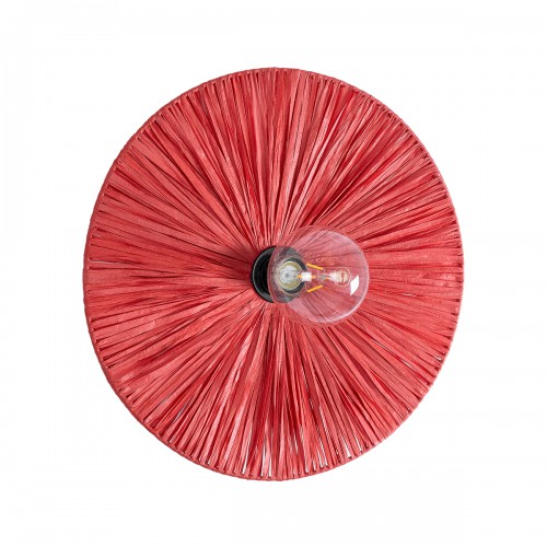 GloboStar® COLOMBO 02281 Boho Φωτιστικό Τοίχου - Απλίκα Μονόφωτο 1 x E27 AC 220-240V IP20 - Φ40 x Υ9cm - Κόκκινη Φυσική Ράφια Άχυρο Πλέγμα Διακόσμηση - Φως - Χαλιά GloboStar® COLOMBO 02281 Boho Φωτιστικό Τοίχου - Απλίκα Μονόφωτο 1 x E27 AC 220-240V IP20 - Φ40 x Υ9cm - Κόκκινη Φυσική Ράφια Άχυρο Πλέγμα Διακόσμηση - Φως - Χαλιά