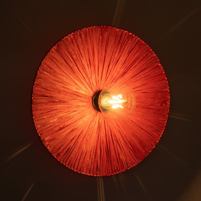 GloboStar® COLOMBO 02281 Boho Φωτιστικό Τοίχου - Απλίκα Μονόφωτο 1 x E27 AC 220-240V IP20 - Φ40 x Υ9cm - Κόκκινη Φυσική Ράφια Άχυρο Πλέγμα Διακόσμηση - Φως - Χαλιά GloboStar® COLOMBO 02281 Boho Φωτιστικό Τοίχου - Απλίκα Μονόφωτο 1 x E27 AC 220-240V IP20 - Φ40 x Υ9cm - Κόκκινη Φυσική Ράφια Άχυρο Πλέγμα Διακόσμηση - Φως - Χαλιά