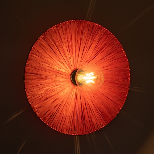 GloboStar® COLOMBO 02281 Boho Φωτιστικό Τοίχου - Απλίκα Μονόφωτο 1 x E27 AC 220-240V IP20 - Φ40 x Υ9cm - Κόκκινη Φυσική Ράφια Άχυρο Πλέγμα Διακόσμηση - Φως - Χαλιά GloboStar® COLOMBO 02281 Boho Φωτιστικό Τοίχου - Απλίκα Μονόφωτο 1 x E27 AC 220-240V IP20 - Φ40 x Υ9cm - Κόκκινη Φυσική Ράφια Άχυρο Πλέγμα Διακόσμηση - Φως - Χαλιά