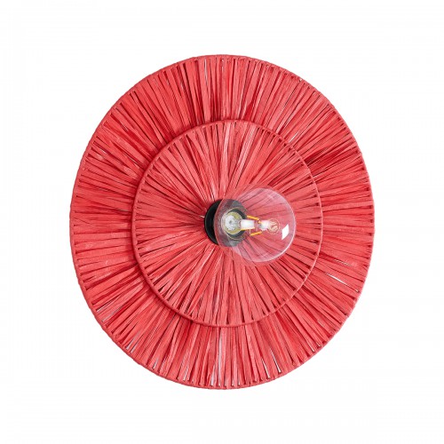 GloboStar® COLOMBO 02282 Boho Φωτιστικό Τοίχου - Απλίκα Μονόφωτο 1 x E27 AC 220-240V IP20 - Φ40 x Υ9cm - Κόκκινη Φυσική Ράφια Άχυρο Πλέγμα Διακόσμηση - Φως - Χαλιά GloboStar® COLOMBO 02282 Boho Φωτιστικό Τοίχου - Απλίκα Μονόφωτο 1 x E27 AC 220-240V IP20 - Φ40 x Υ9cm - Κόκκινη Φυσική Ράφια Άχυρο Πλέγμα Διακόσμηση - Φως - Χαλιά