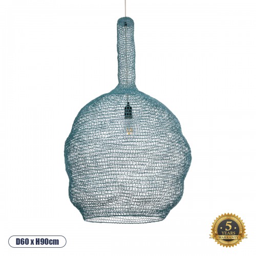 GloboStar® KENTUCKY 02355 Vintage Κρεμαστό Φωτιστικό Οροφής Μονόφωτο 1 x E27 AC220-240V IP20 - Φ60 x Υ90cm - Πράσινο Μεταλλικό Πλέγμα Διακόσμηση - Φως - Χαλιά GloboStar® KENTUCKY 02355 Vintage Κρεμαστό Φωτιστικό Οροφής Μονόφωτο 1 x E27 AC220-240V IP20 - Φ60 x Υ90cm - Πράσινο Μεταλλικό Πλέγμα Διακόσμηση - Φως - Χαλιά