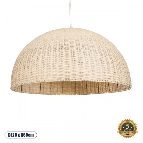 GloboStar® MONTANA 02380 Boho Κρεμαστό Φωτιστικό Οροφής Μονόφωτο 1 x E27 AC220-240V IP20 - Φ120 x Υ60cm - Μπεζ Μπαμπού Πλέγμα Καμπάνα Διακόσμηση - Φως - Χαλιά GloboStar® MONTANA 02380 Boho Κρεμαστό Φωτιστικό Οροφής Μονόφωτο 1 x E27 AC220-240V IP20 - Φ120 x Υ60cm - Μπεζ Μπαμπού Πλέγμα Καμπάνα Διακόσμηση - Φως - Χαλιά