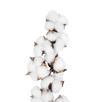 GloboStar® Artificial Garden COTTON BRANCH 20559 Τεχνητό Διακοσμητικό Κλαδί βαμβάκι Y55cm Διακόσμηση - Φως - Χαλιά