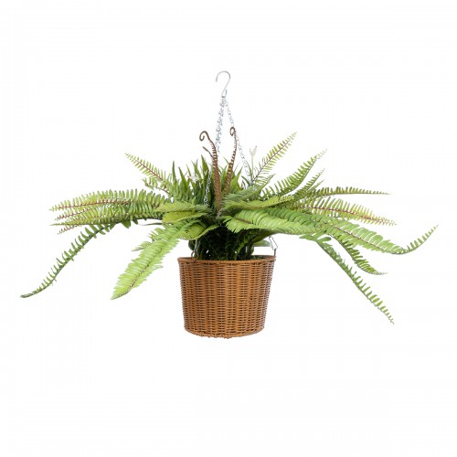 GloboStar® Artificial Garden FERN HANGING BOUQUET PLANT 20629 Τεχνητό Κρεμαστό Διακοσμητικό Φυτό Φτέρης  Y56cm Διακόσμηση - Φως - Χαλιά