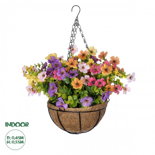 GloboStar® Artificial Garden GERBERA HANGING PLANT 20635 Τεχνητό Κρεμαστό Διακοσμητικό Φυτό Ζέρμπερας Y55cm Διακόσμηση - Φως - Χαλιά GloboStar® Artificial Garden GERBERA HANGING PLANT 20635 Τεχνητό Κρεμαστό Διακοσμητικό Φυτό Ζέρμπερας Y55cm Διακόσμηση - Φως - Χαλιά