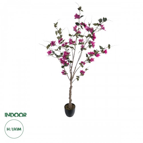GloboStar® Artificial Garden BOUGAUVILLEA 20676 Τεχνητό Διακοσμητικό Φυτό με Ανθη Μπουκανβίλιας Φουξ Υ180cm Διακόσμηση - Φως - Χαλιά