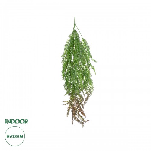 GloboStar® Artificial Garden HANGING FERN BRANCH 20834 Τεχνητό Διακοσμητικό Κρεμαστό κλαδί Φτέρης Μ30 x Π8 x Υ87cm Διακόσμηση - Φως - Χαλιά