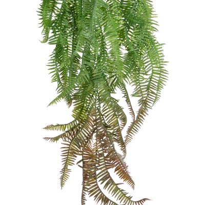 GloboStar® Artificial Garden HANGING FERN BRANCH 20834 Τεχνητό Διακοσμητικό Κρεμαστό κλαδί Φτέρης Μ30 x Π8 x Υ87cm Διακόσμηση - Φως - Χαλιά