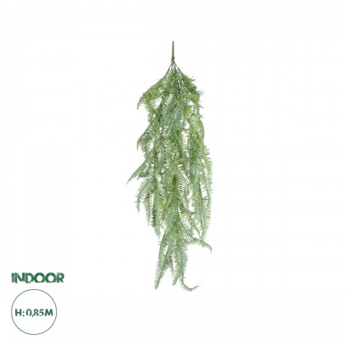 GloboStar® Artificial Garden HANGING FERN BRANCH  20835 Τεχνητό Διακοσμητικό Κρεμαστό κλαδί Φτέρης Μ30 x Π8 x Υ87cm Διακόσμηση - Φως - Χαλιά