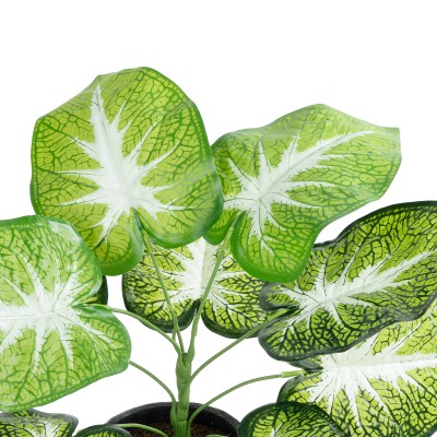 GloboStar® Artificial Garden CALADIUM 20890 Τεχνητό Διακοσμητικό Φυτό Τροπικό Φυτό  Φ40 x Υ33cm Διακόσμηση - Φως - Χαλιά