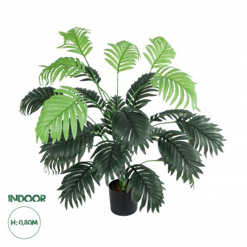 GloboStar® Artificial Garden CALADIUM 20915 Διακοσμητικό Φυτό Καλάντιουμ Υ80cm Διακόσμηση - Φως - Χαλιά